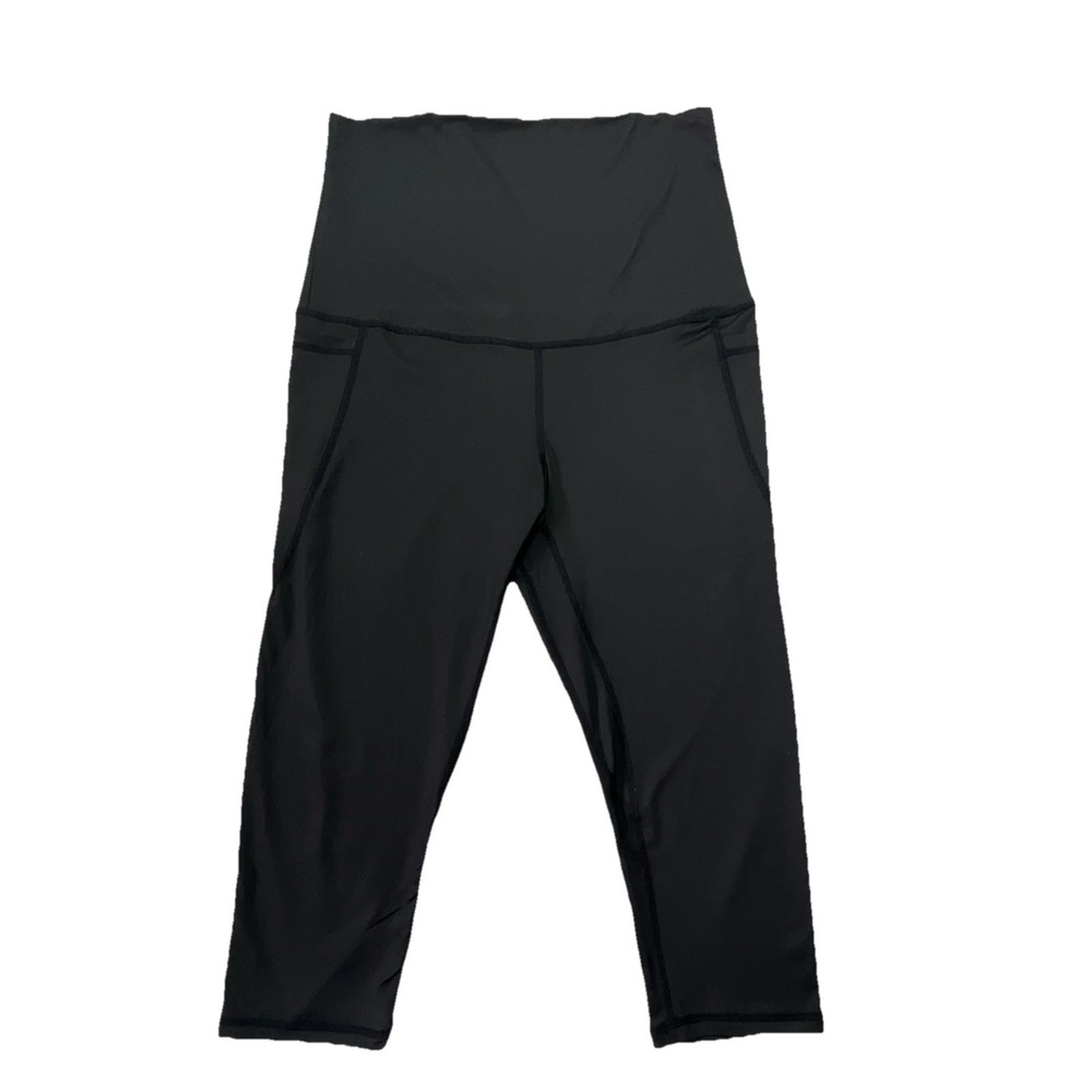SHEIN Black High Rise Ankle Leggings Women's M 21" Inseam Pocket Stretch